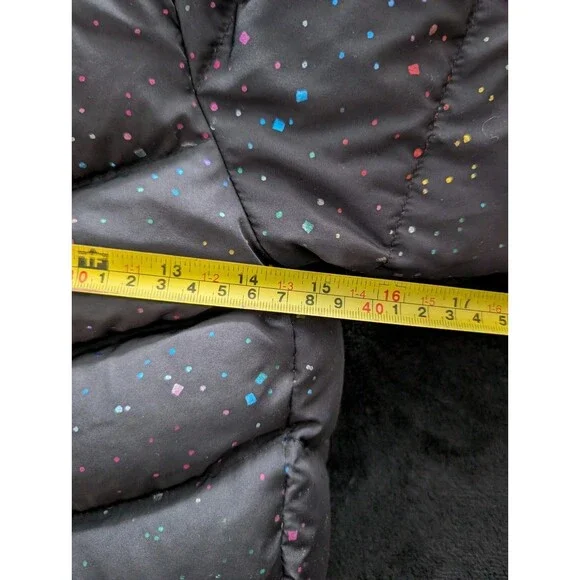 Eddie Bauer Kids Toddler Girls Classic Down Jacket Black Pink Sparkly Rainbow 4T - Picture 6 of 12